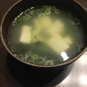 時短☆豆腐入りわかめスープ